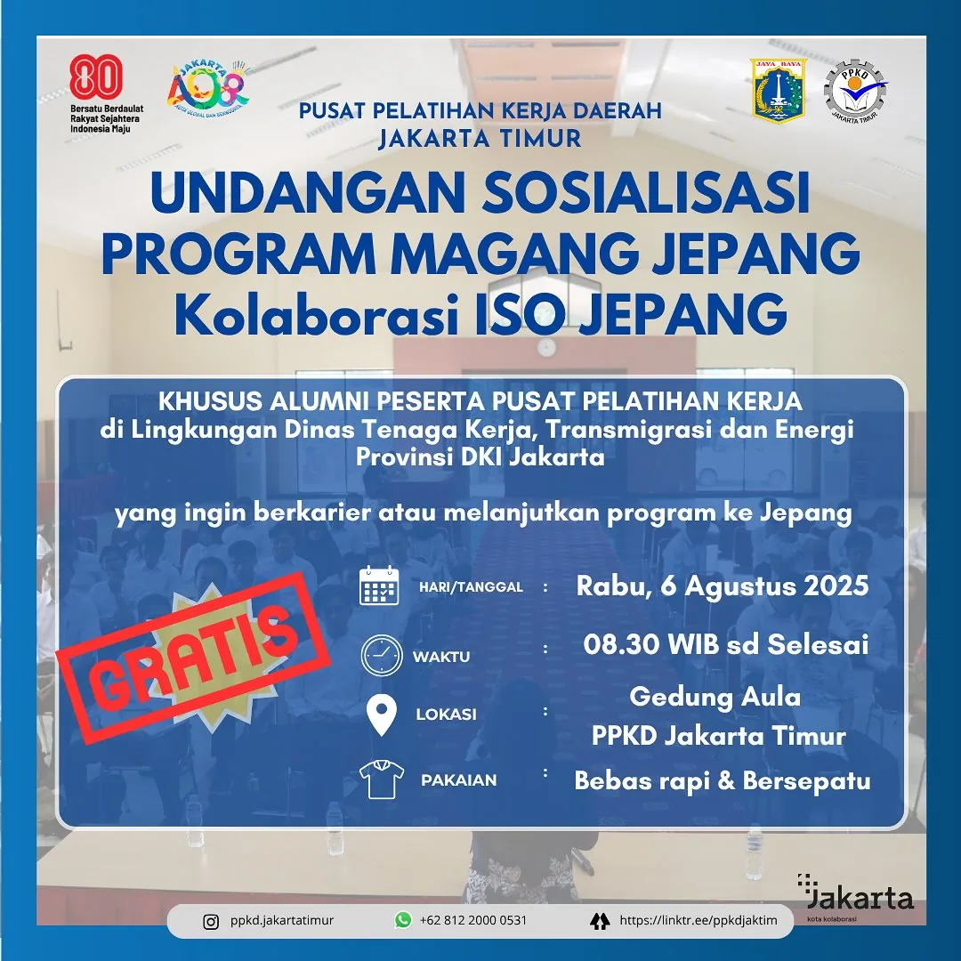 UNDANGAN SOSIALISASI PROGRAM MAGANG JEPANG – PPKD KABUPATEN TRENGGALEK